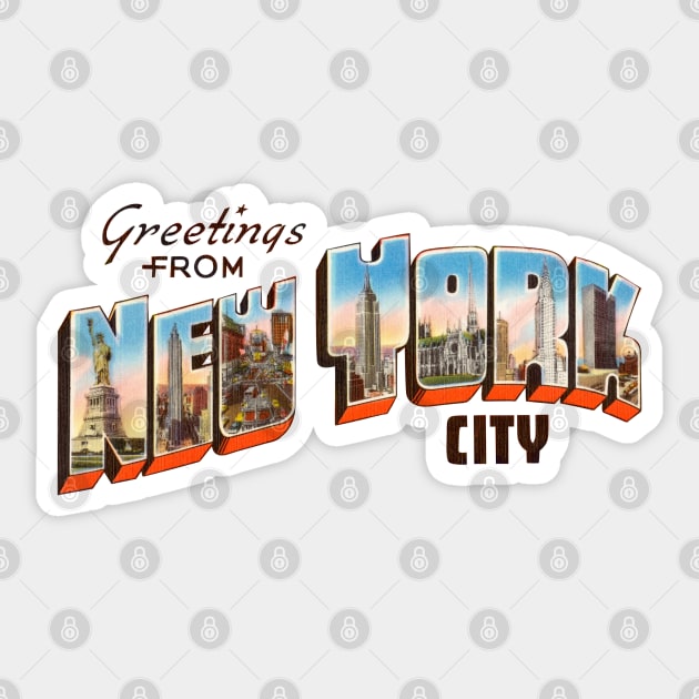 Greetings from New York City Sticker by reapolo